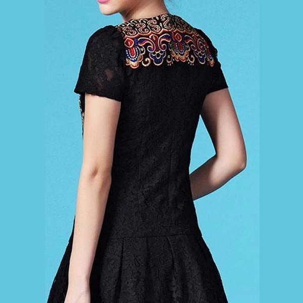 W14005連衣裙肩車花 W14005連衣裙肩車花