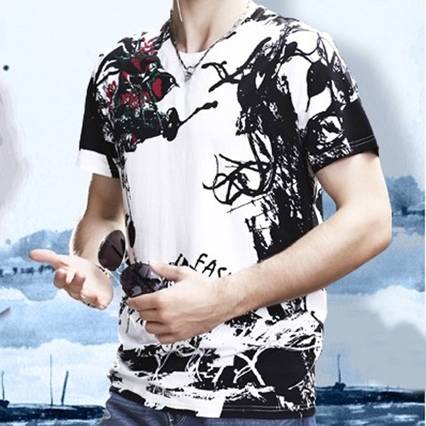 印花男式T恤加工 印花男式T恤加工